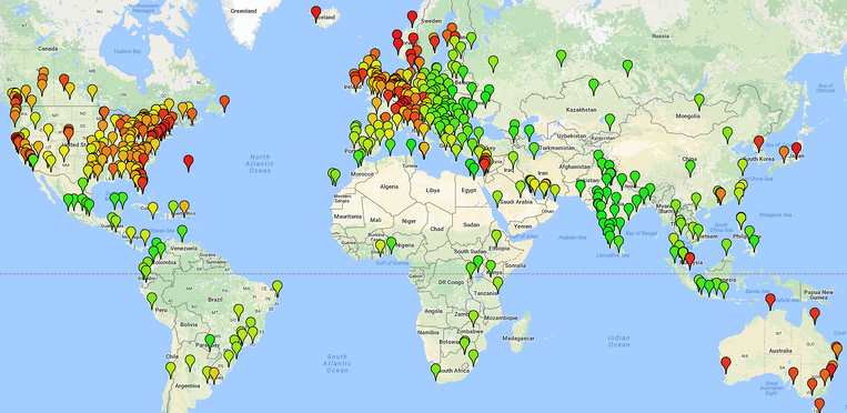 Cost of Living: Rents in various cities of the world.