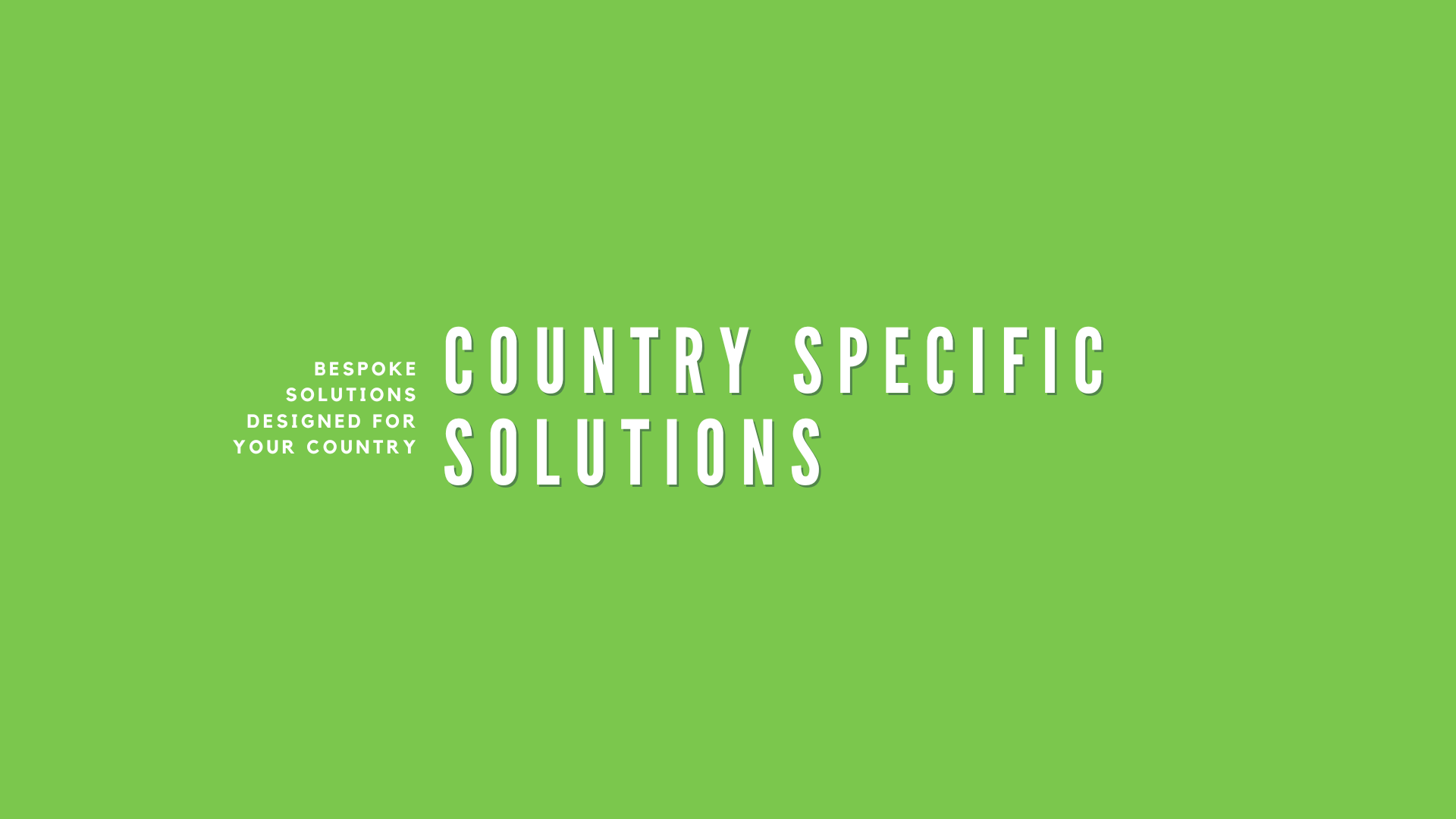 COUNTRY SPECIFIC SOLUTIONS - FAISAL KHAN LLC