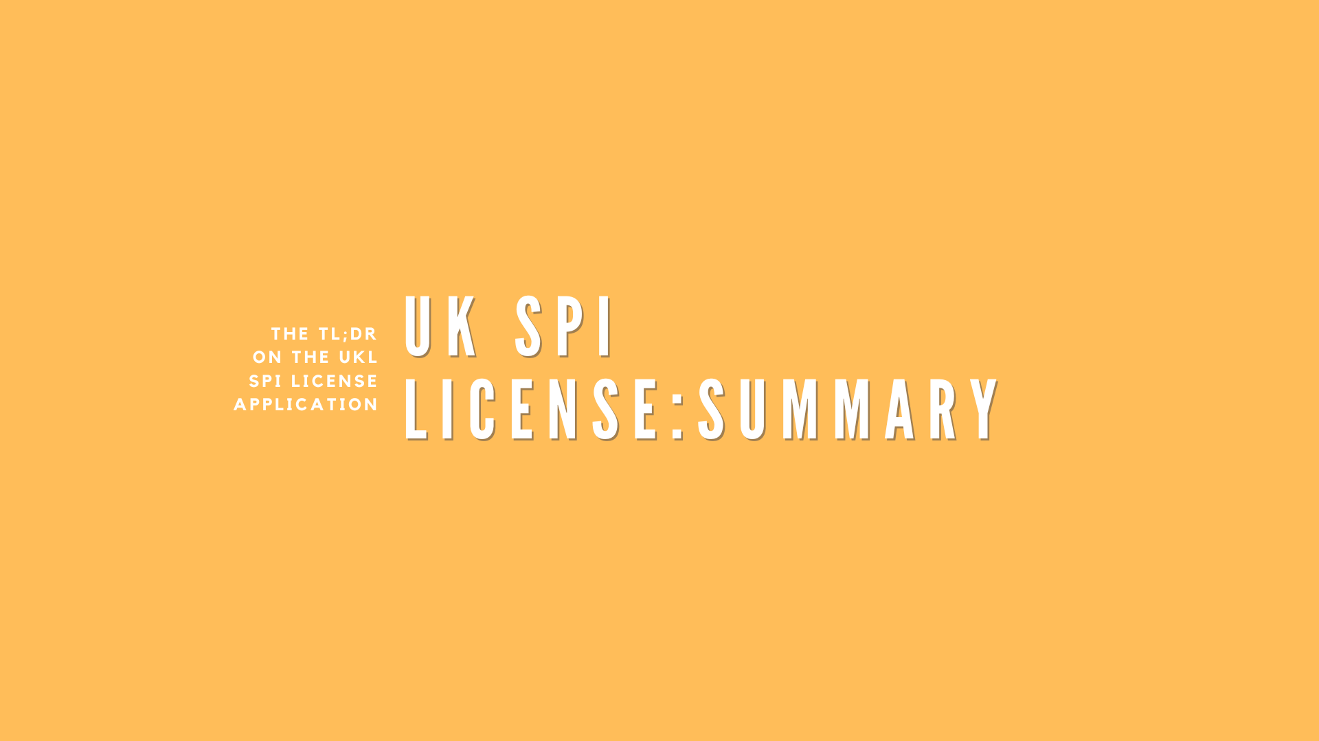 UK SPI LICENSE APPLICATION COST - FAISAL KHAN LLC